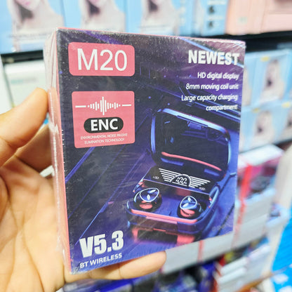 M20 enc özellikli göstergeli dokunmatik ios android uyumlu bluetoth kulaklık - B2H - KolayMagza
