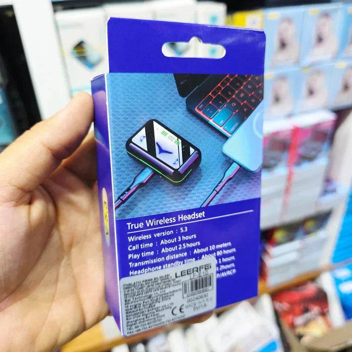 E10 mipods rgb ışıklı kulak içi led göstergeli 1000 mah powerbank özellikli bluetooth kulaklık - B1V - KolayMagza