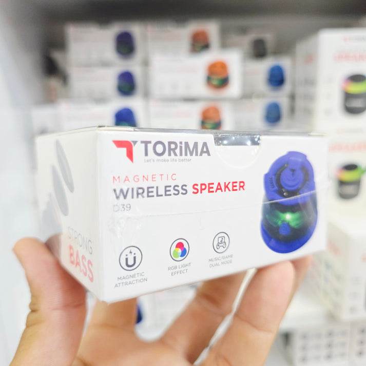 Magnetik mini hoparlör telefon arkasına yapışan wireless speaker d39 - H2Y - KolayMagza