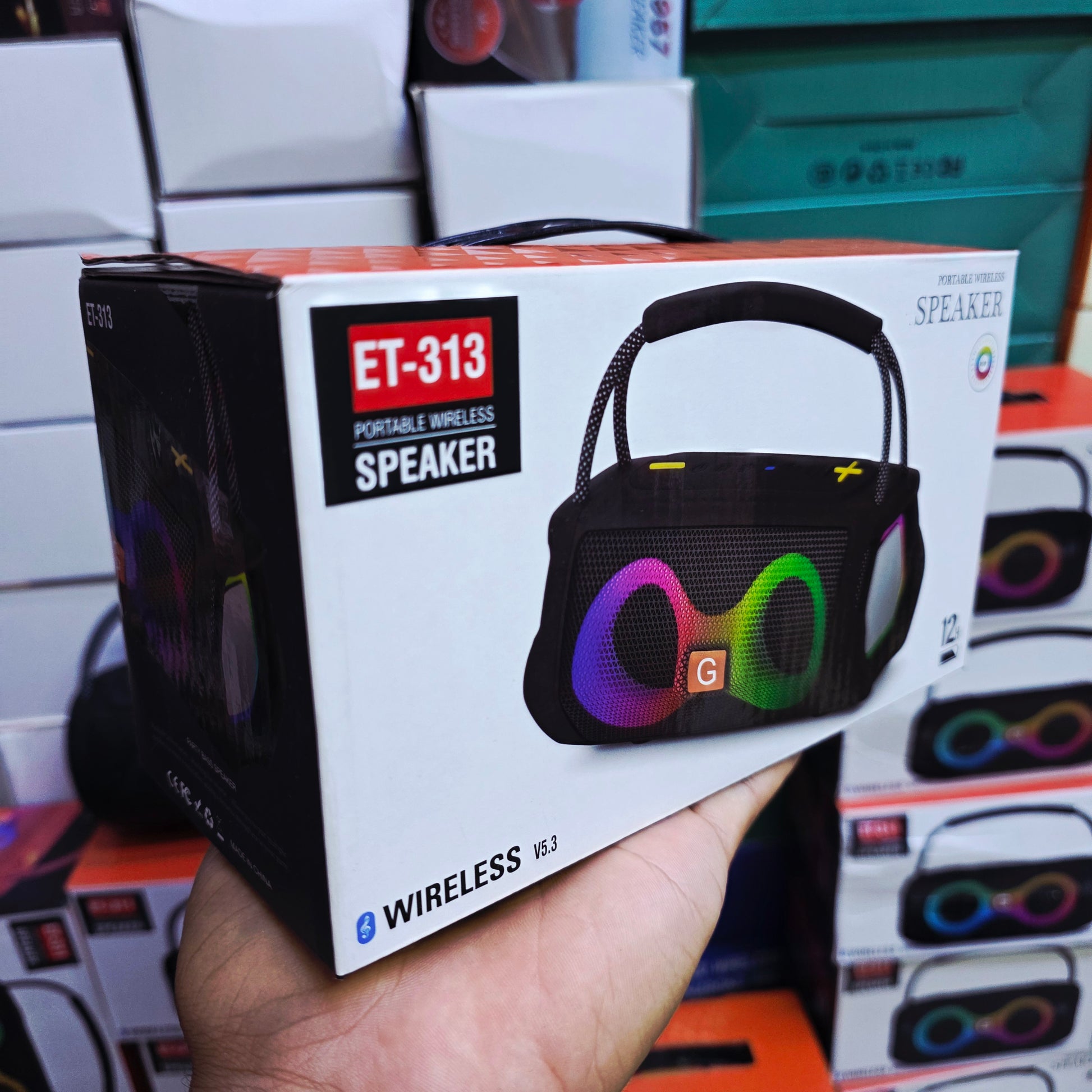 Taşınabilir rgb led ışıklı 12 saat çalışma süreli mikrofonlu basslı 5,3v bluetooth hoparlör