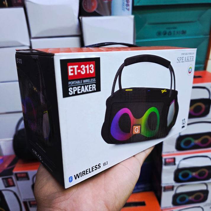 Taşınabilir rgb led ışıklı 12 saat çalışma süreli mikrofonlu basslı 5,3v bluetooth hoparlör - H3E - KolayMagza