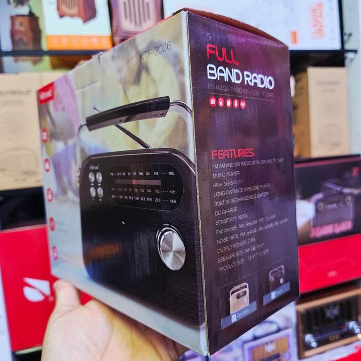 KTF-2026 nostaljı radiolu sm usb sd hafıza destekli bluetooth hoparlör