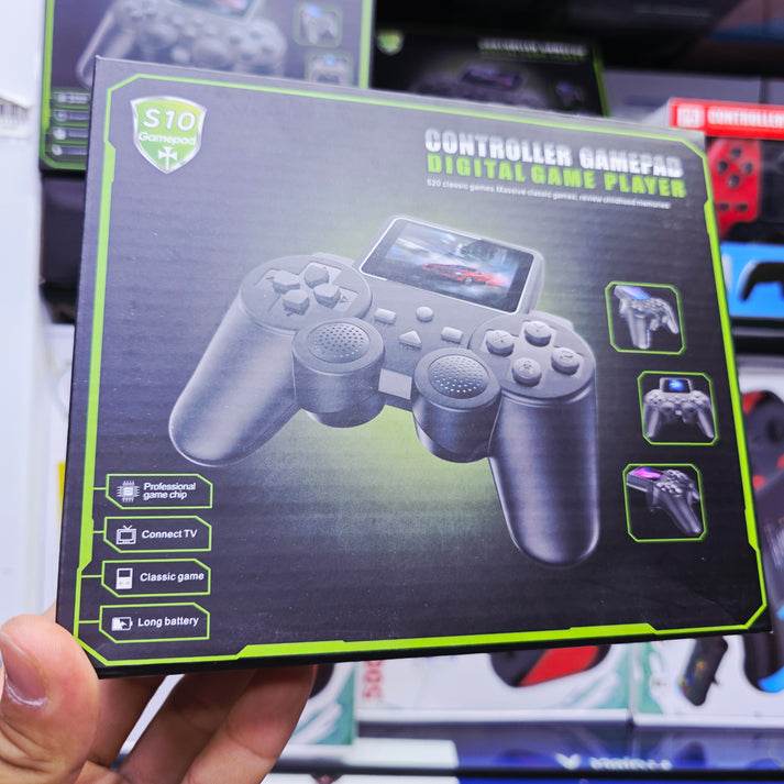 Dahili renkli ekranlı 500 retro oyunlu şarjlı kablosuz oyun konsulu S10 - G5O - KolayMagza