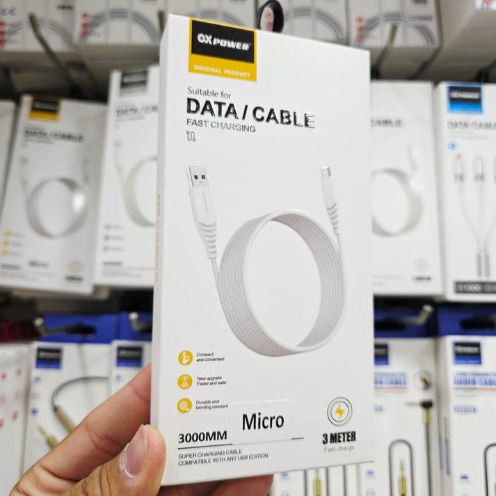 3 metre usb micro 2,4A hızlı veri aktarım ve şarj kablosu - S1S - KolayMagza