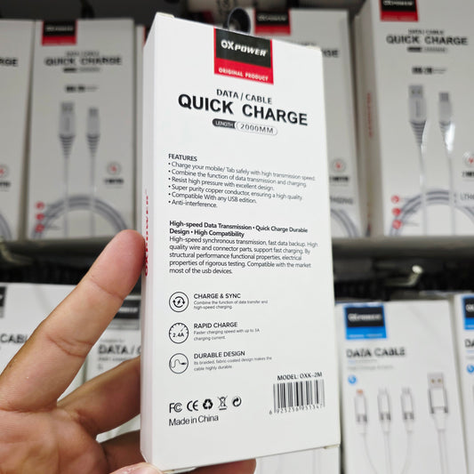 2 metre usb Lightning 2,4A hızlı veri aktarım ve şarj kablosu - S3S