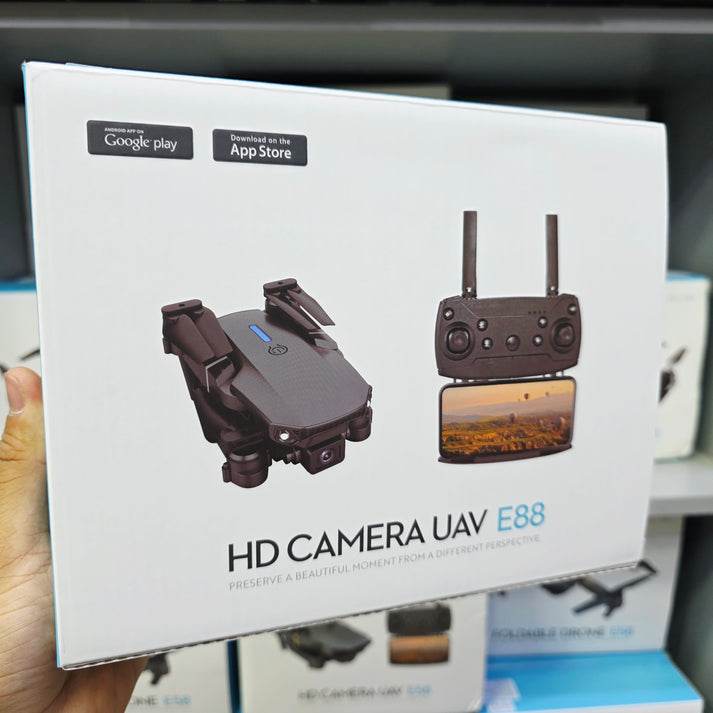 E88 4k Hd Çift Kameralı App Kontrol Wifi Katlanabilir akıllı Drone - G5R - KolayMagza