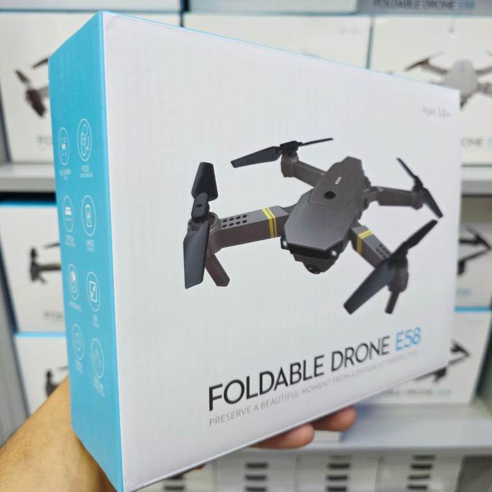 E58 4k Hd Kamerali Fly More Combo Drone Otomatik Kalkis Inis Sabit Durma ozellikli telefon yerleştirilebilir kumandalı - G5S - KolayMagza