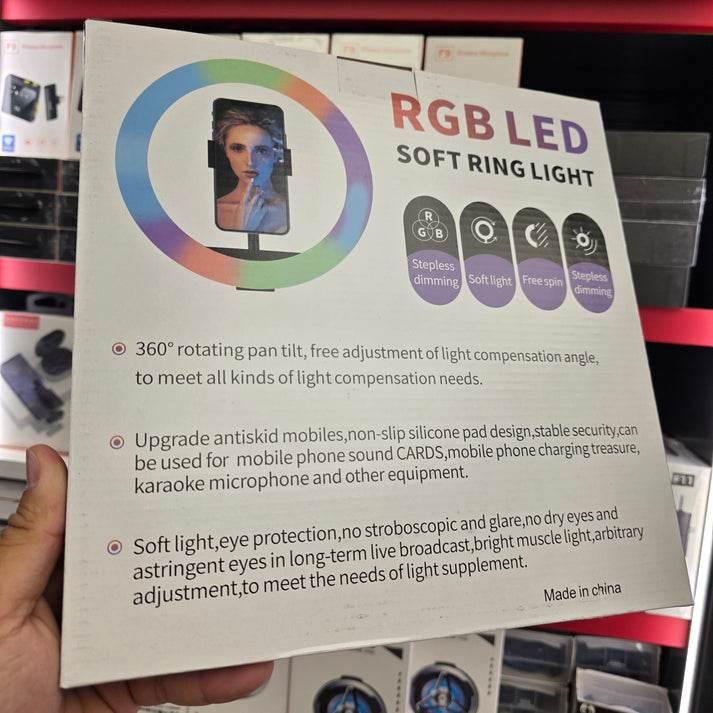 Mj26 rgb led çok renkli selfie ring light 10 inç (26 cm) rtipodlu ayak dahil - G1J - KolayMagza KM Technology