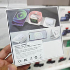 3ü1 arada telefon+airpods+watch katlanabilir kablosuz wirless magnetik şarj aleti - S3V - KolayMagza