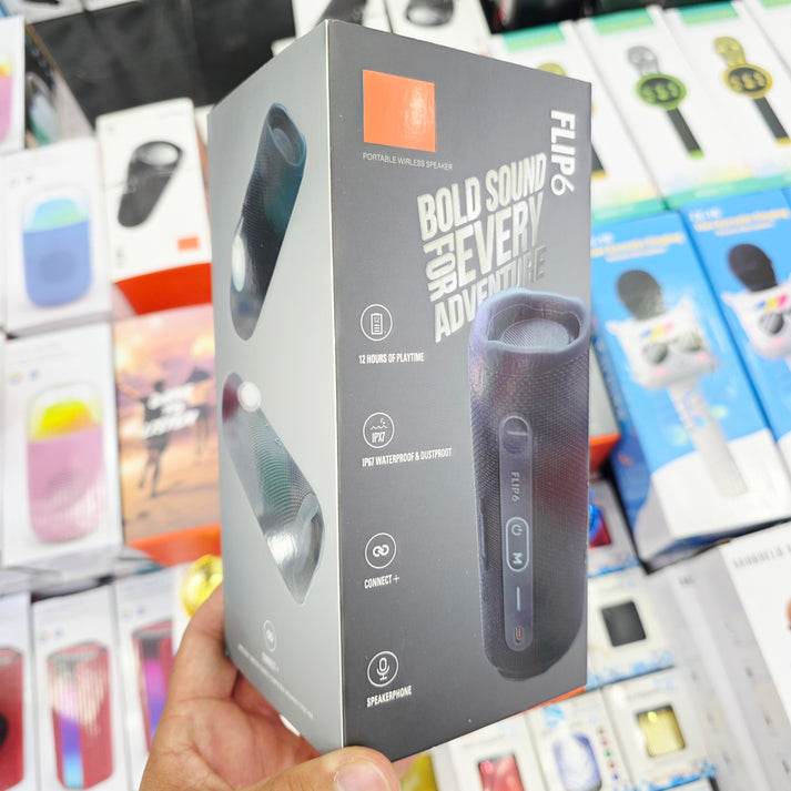Flip6 12 saat pil ömürlü suya dayanıklı mikrofonlu typeC şarj edilebilr taşınabilir bluetooth hoparlör - H3G - KolayMagza