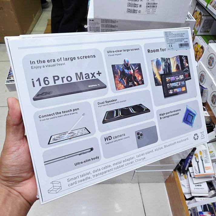 İ16 pro max+ slim akıllı tablet wifi bluetooth klavye şarj aleti içinde 16 ram 1tb hafıza - G6D - KolayMagza