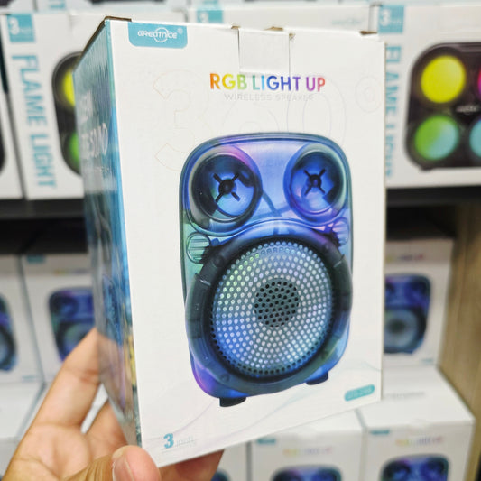 GTS-2166 RGB light 3 inch FM radio USB memory card supported 5W wireless Bluetooth speaker - H3J