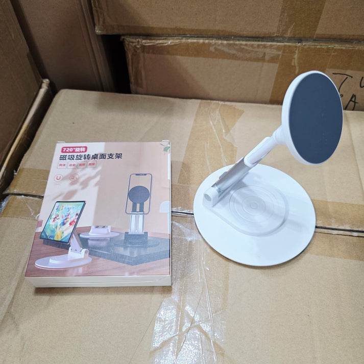 720 derece döner masa üstü mıgnatıslı katlanabilir ayarlanabilir telefon tablet tutucu - N1R - KolayMagza