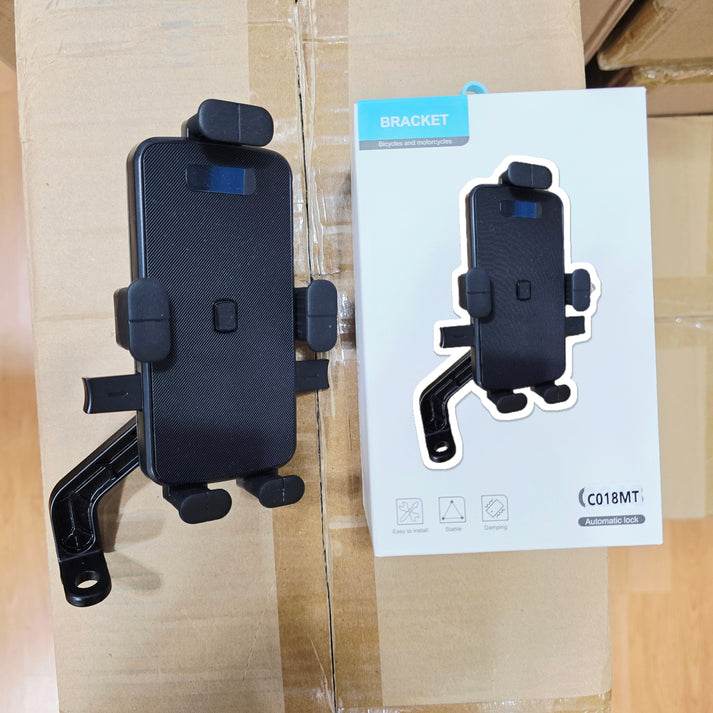 cm18mt motosiklet telefon tutucu aynaya takılan one touch otomatik kilitleme, 360° döner, suya dayanıklı ve güçlü sabitleme kolay kullanım - R2E - KolayMagza