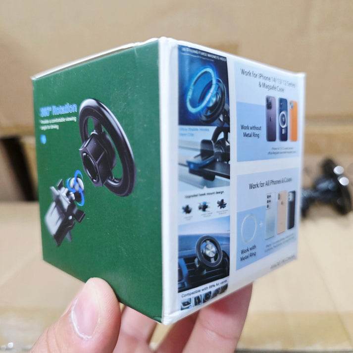 Havalandırmaya takılan magsafe manyetik 360° döner araç telefon tutucu - kolay kurulum, güçlü tutuş - R1M - KolayMagza