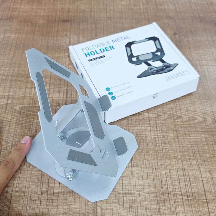 Foldable metal tablet stand | 360° döner, katlanabilir ayarlanabilir tutucu | tüm tablet modelleri ile uyumlu - N1L - KolayMagza