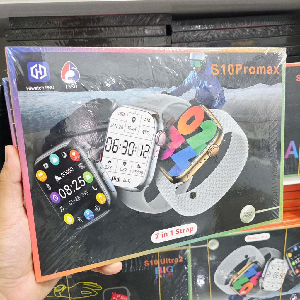 S10 Pro Max 7 kordonlu Dokunmatik HD Ekran ve Manyetik Kablosuz Şarj Özellikli Akıllı Saat - A3G - KolayMagza