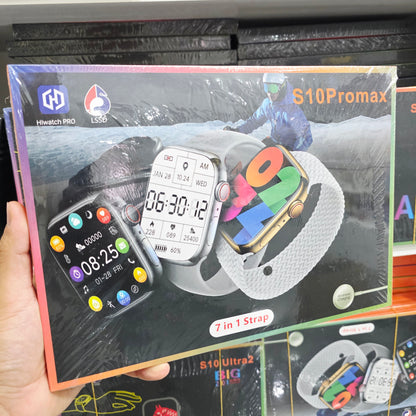 S10 Pro Max 7 kordonlu Dokunmatik HD Ekran ve Manyetik Kablosuz Şarj Özellikli Akıllı Saat - A3G