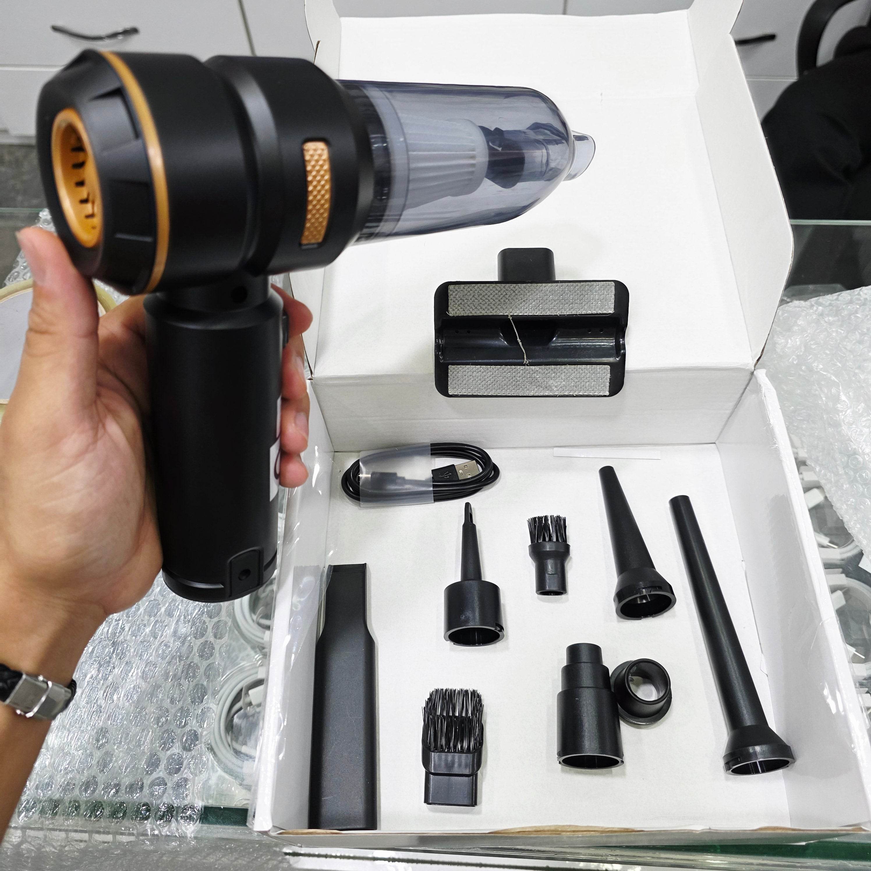 Araba için Mini Elektrikli Süpürge 19000Pa Güçlü 3 kademeli Motor Kablosuz El Vakumu Yüksek Güç ve Tip-C ile Taşınabilir Araba Süpürgesi Basınçlı Hava Silgi Klavye Temizleyici - G6Q - KolayMagza