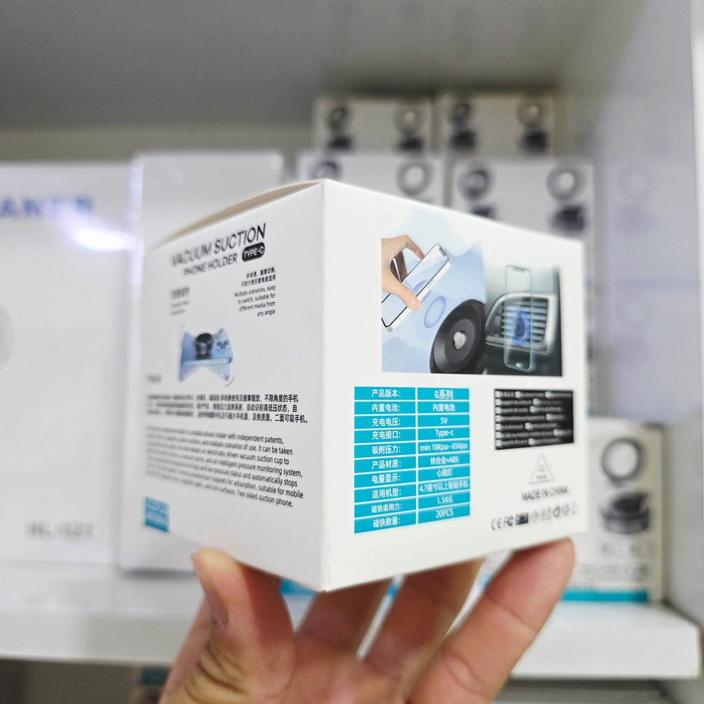 Elektrikli vakumlu magsafe magnetli araç içi telefon tutucu 360 derece döner - R2N - KolayMagza