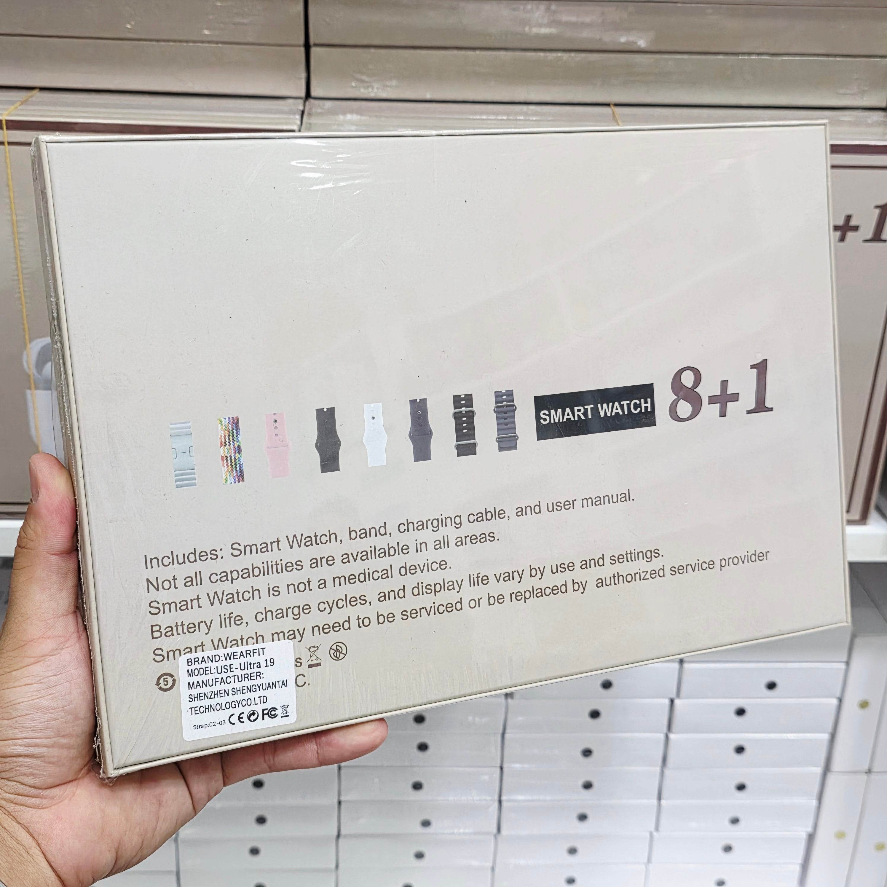 Use ultra19, 8 kordonlu ve airpods pro bluetooth kulaklıklı akıllım saat kombo - A3H - KolayMagza