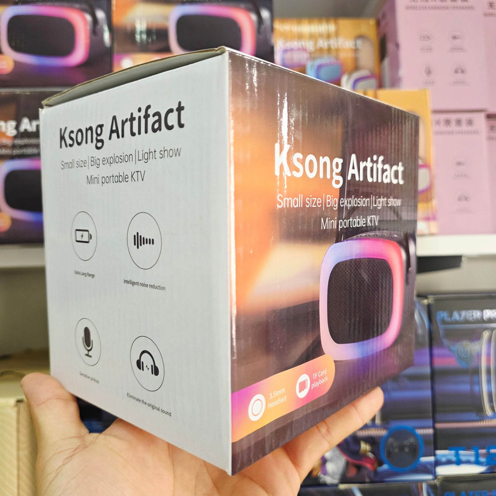 XM-66 rgb ışıklı tek mikrofonlu taşınabilir şarj edilebilir bluetooth hoparlör - H3R - KolayMagza