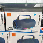 Boombox 2100 rgb ışıklı 360 derece steario ses güçlü çift bass, suya dayanıklı taşınabilir bluetooth hoparlör - H3W - KolayMagza