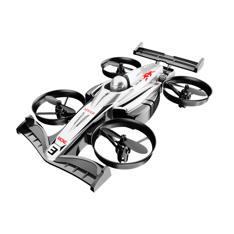 R37 2'si 1 Arada Uzaktan Kumandalı Uçan Yarış Arabası ve Drone - Kara ve Hava Modlu Akrobatik Quadcopter SANTRAL HAN