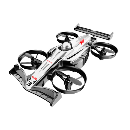 R37 2'si 1 Arada Uzaktan Kumandalı Uçan Yarış Arabası ve Drone - Kara ve Hava Modlu Akrobatik Quadcopter SANTRAL HAN