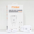 ( 5 adet ) 20W Usb ve TypeC çift çıkışlı şarj başlık ve 1m kablo seti MBX