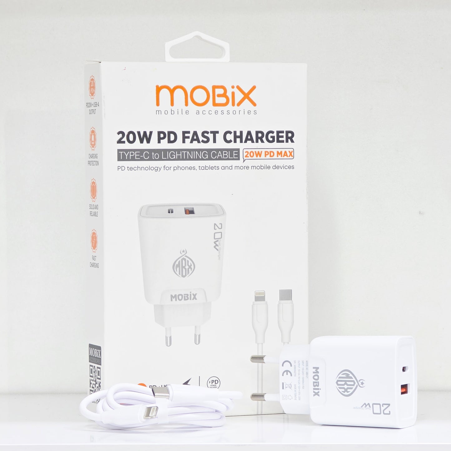 20W Usb ve TypeC çift çıkışlı şarj başlık ve 1m kablo seti