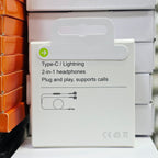 ( 5 adet ) 2si1 Arada Typec ve Lightning Girişli Kulak içi Kablolu Kulaklık ÖZELTECH