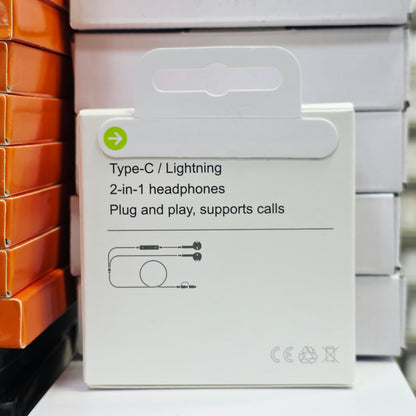 2si1 Arada Typec ve Lightning Girişli Kulak içi Kablolu Kulaklık