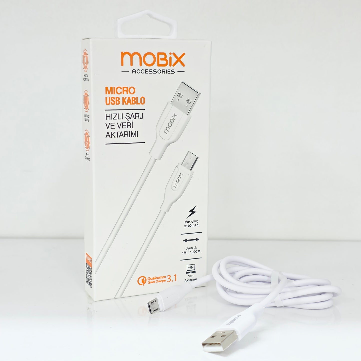 3.1A Usb şarj ve veri aktarım kablo 1 metre