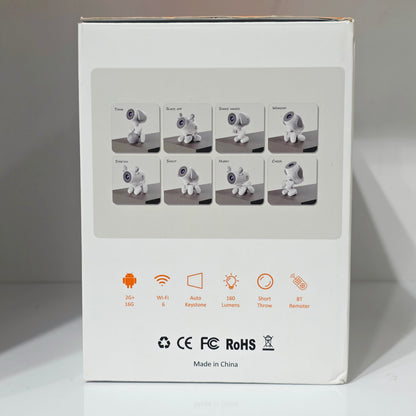 Geyik Tasarımlı Akıllı Projeksiyon Cihazı 4K Wifi, Android 2g+16g, kumandalı, Otomatik dengeleme, Hdmi Usb Sd Kulaklık girişli,