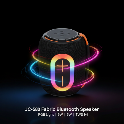 RGB Işıklı Taşınabilir Bluetooth Hoparlör, Usb Sd kart destekli JC-580