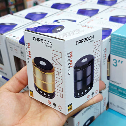 WS-887 Şarj Edilebilir Mini Bluetooth Hoparlör FM Radyo / TF Kart Girişli