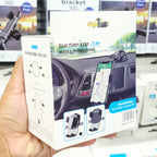 Vacuum 360 degree and height adjustable in-car phone holder placed in the dashboard
