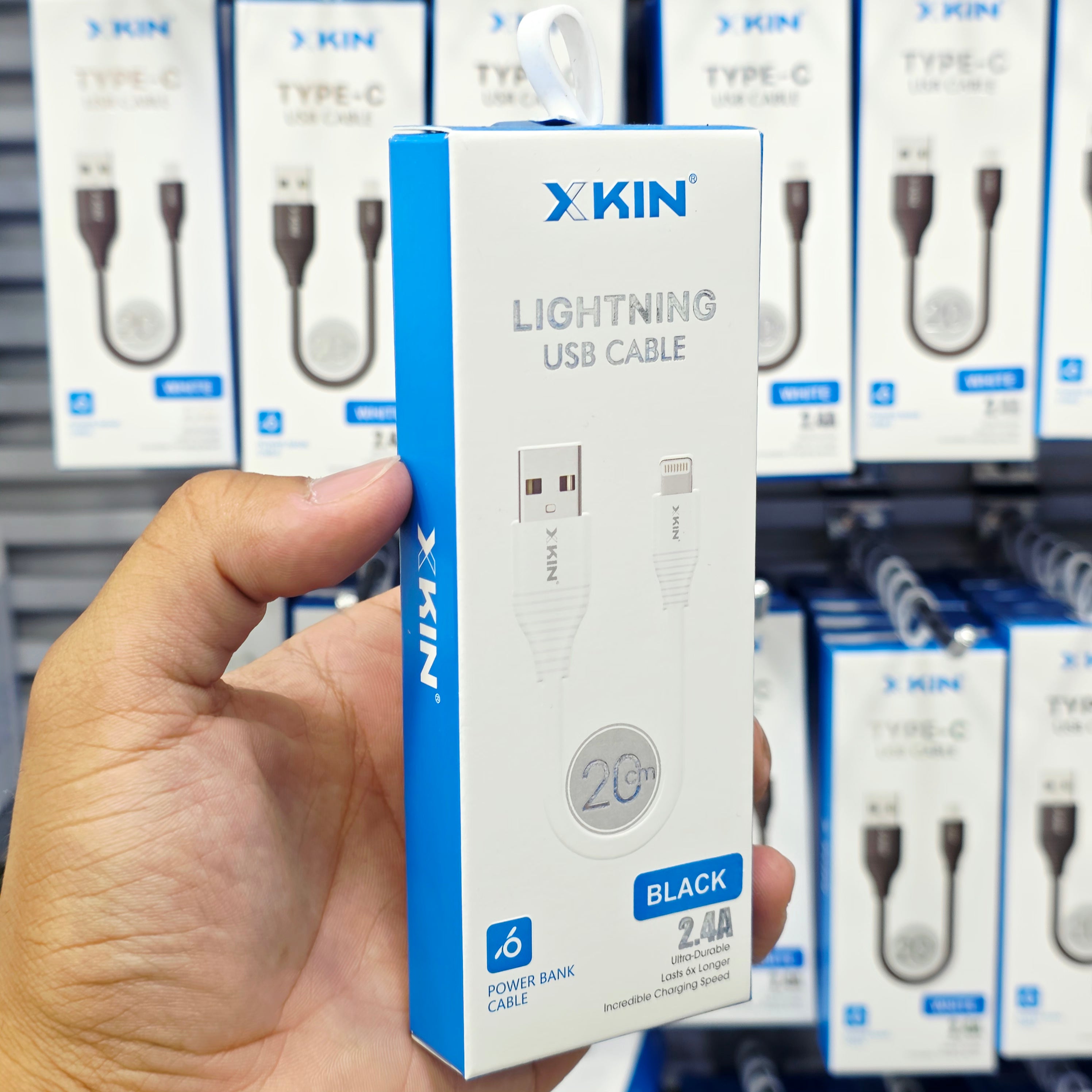 2,4A, 20cm Usb powerbank kablosu