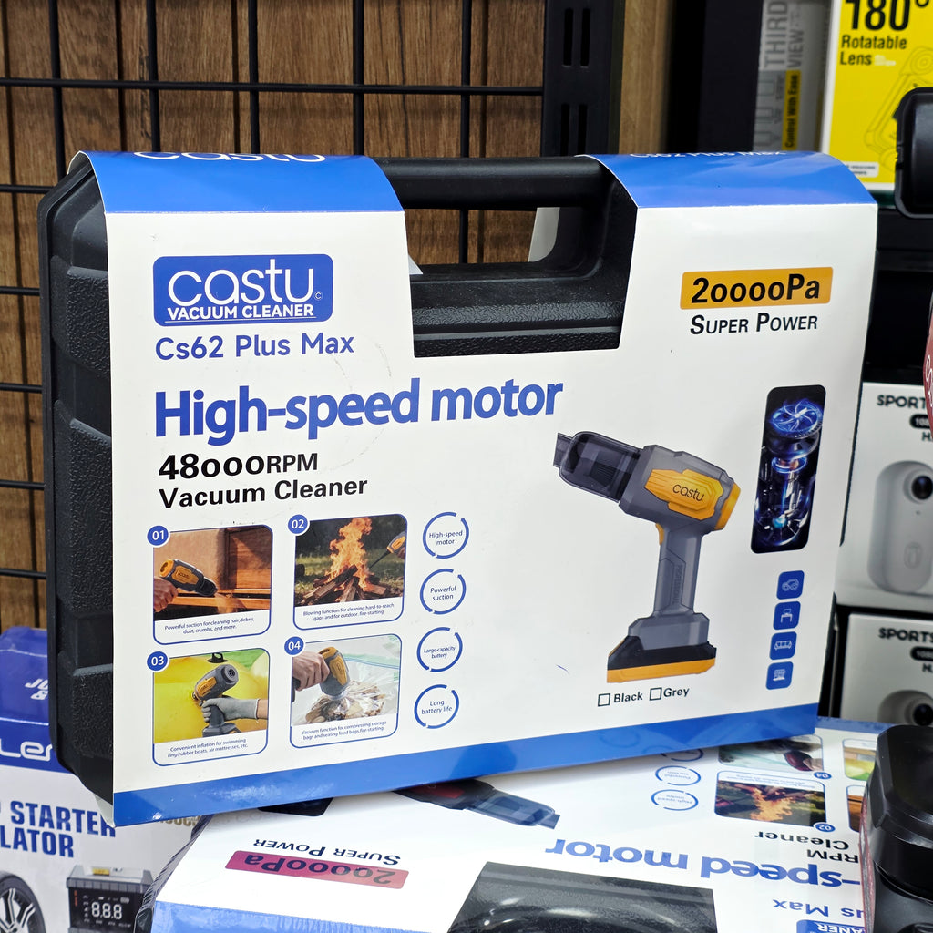Castu Cs62 Plus Max 20000Pa Yüksek Emişli Kablosuz Şarjlı El Süpürgesi - 48000RPM Motorlu Çok Amaçlı Üfleme ve Şarjlı Süpürge