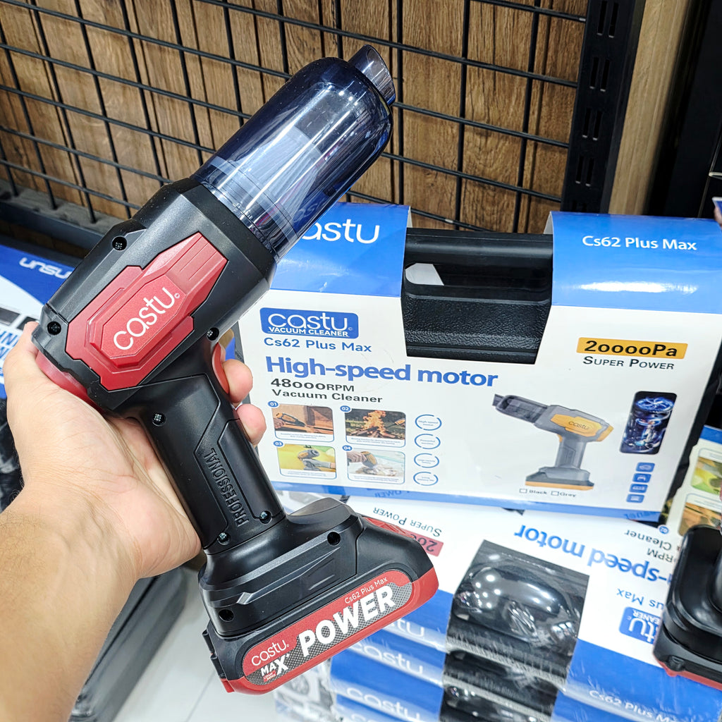 Castu Cs62 Plus Max 20000Pa Yüksek Emişli Kablosuz Şarjlı El Süpürgesi - 48000RPM Motorlu Çok Amaçlı Üfleme ve Şarjlı Süpürge