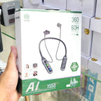 60 Saat Müzik, Akıllı AI Ses Değiştiricili Boyun Askılı Bluetooth Kulaklık - 360 Gün Bekleme Süresi - Dijital Ekranlı & Oyun Modlu