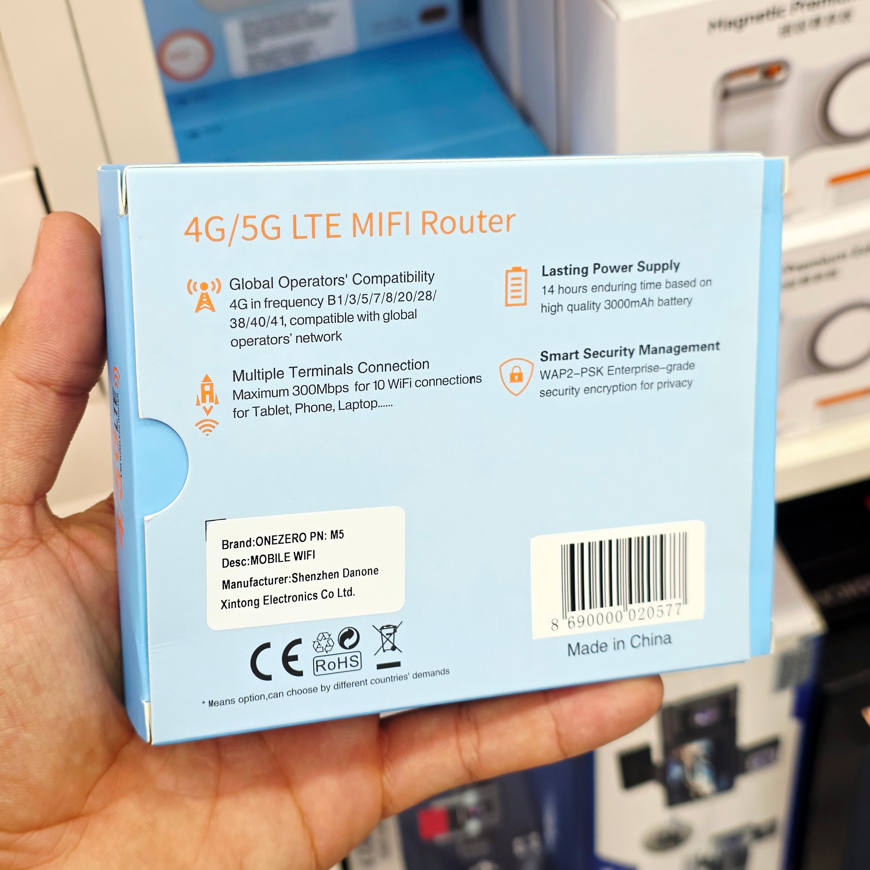 Wireless Mobile WiFi Pro LTE CAT6 Taşınabilir Cep Modemi - 3000 mAh Batarya 5G Destekli Mobil Router
