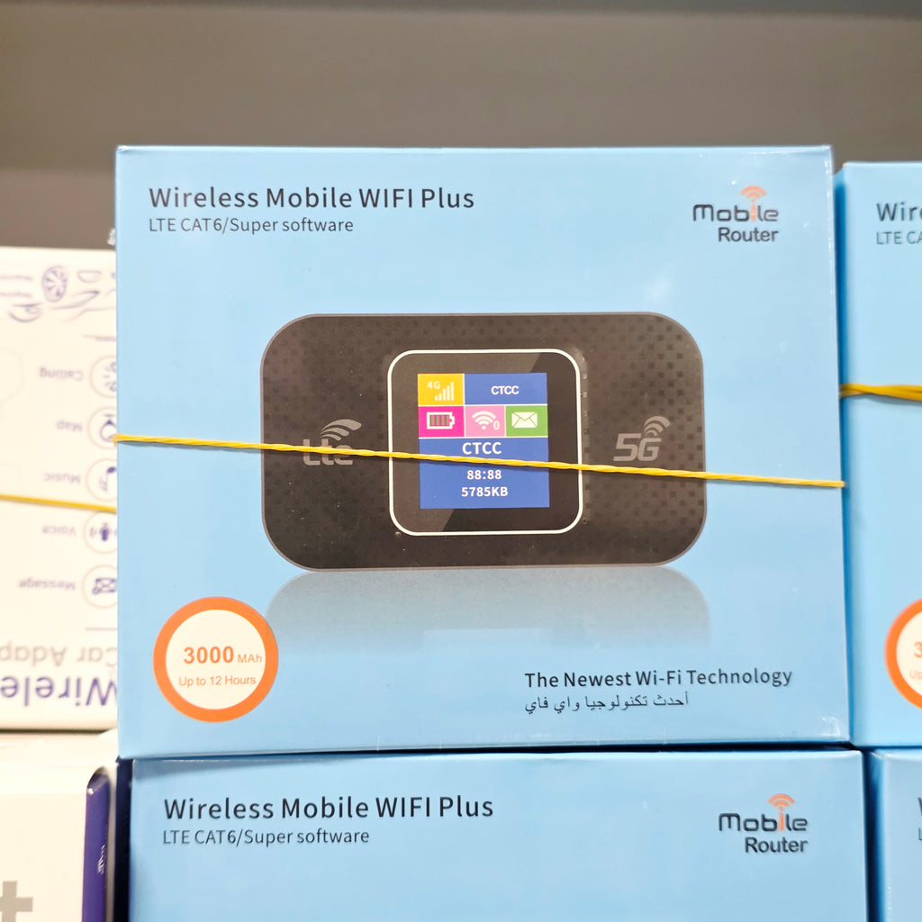 Wireless Mobile WiFi Pro LTE CAT6 Taşınabilir Cep Modemi - 3000 mAh Batarya 5G Destekli Mobil Router