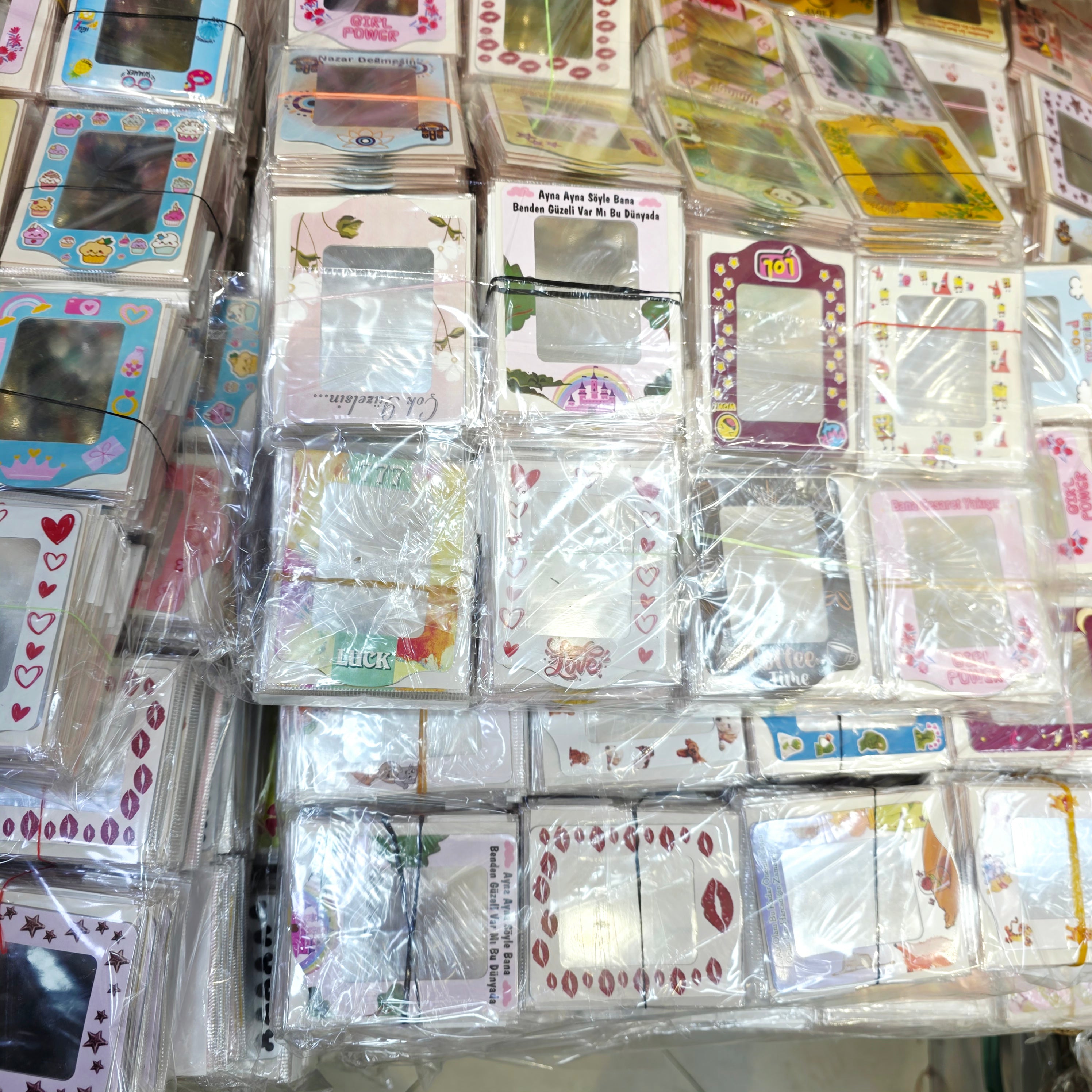 ( 50 adet ) telefon arkasına yapışan desenli ayna