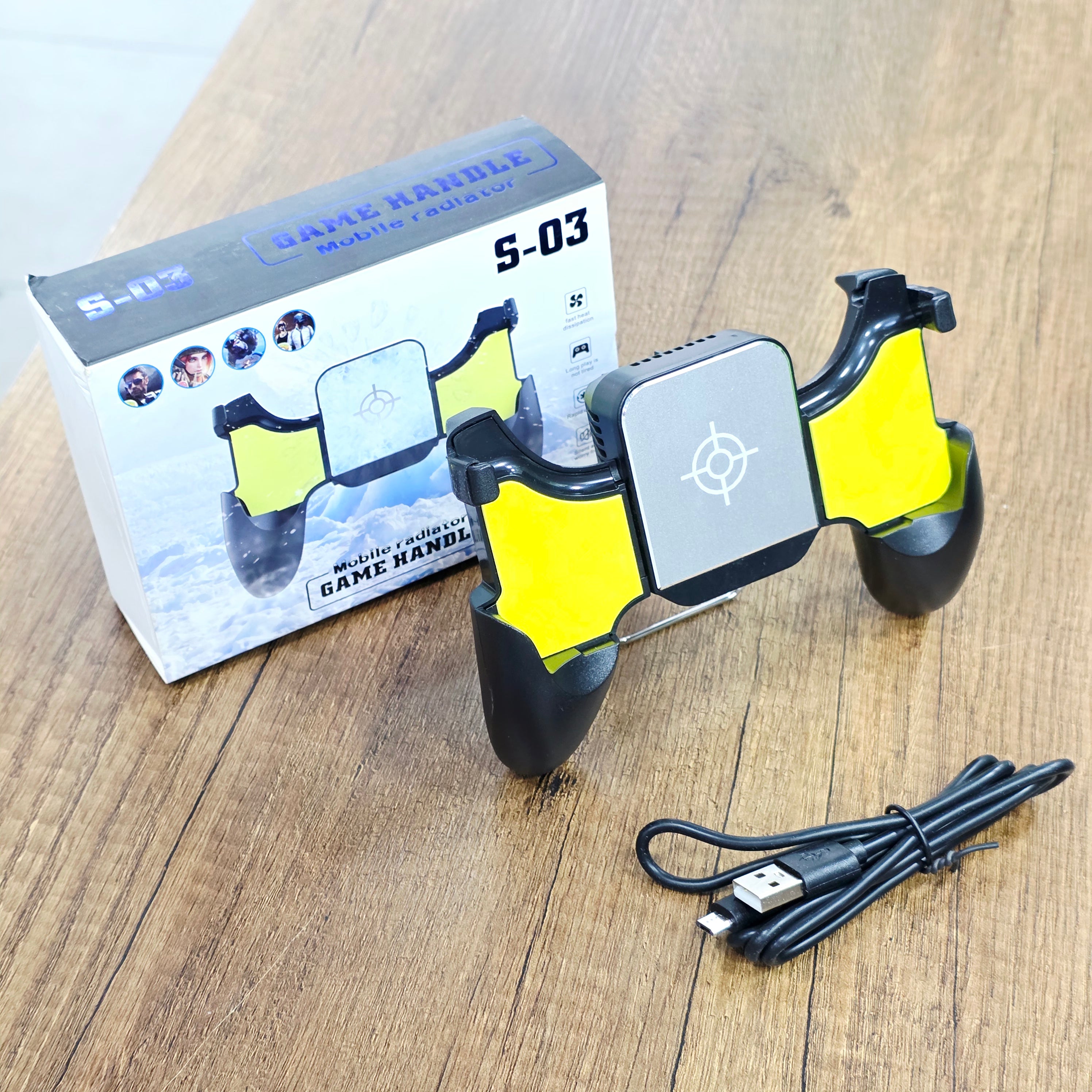 S-03 Mobil Oyun Kolu Gamepad - Dahili Radyatör Soğutucu Fanlı Telefon Standı Mstore