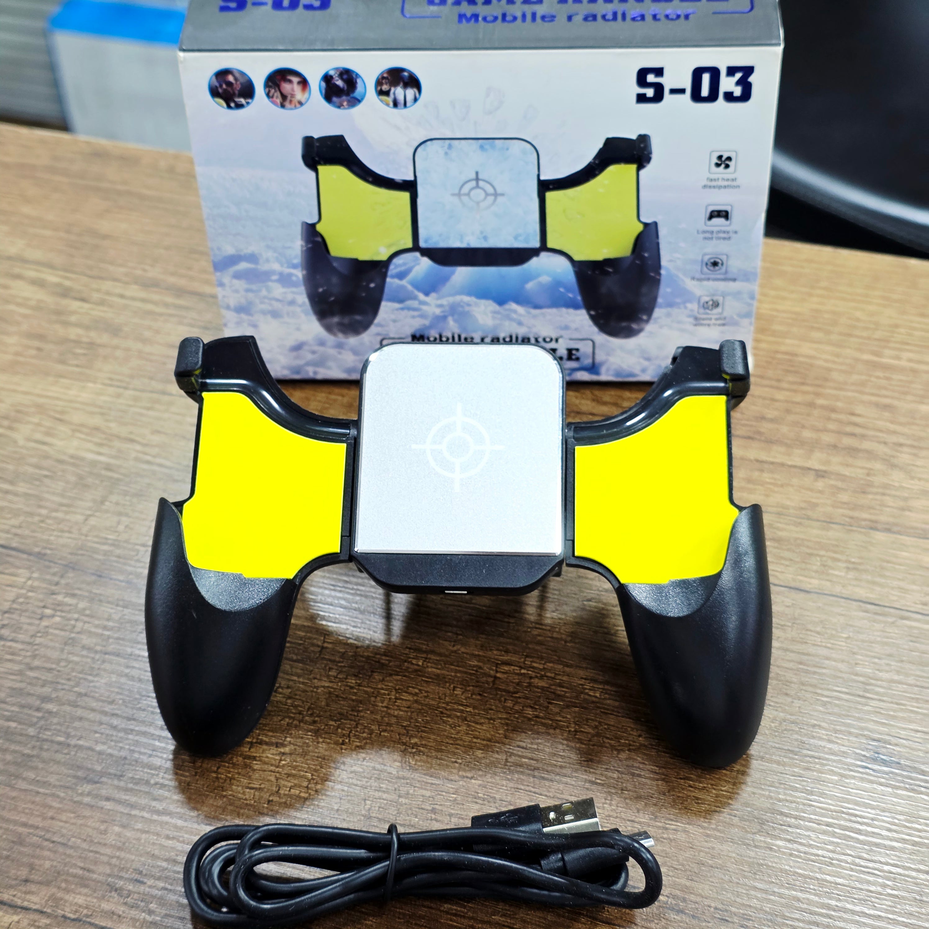 S-03 Mobil Oyun Kolu Gamepad - Dahili Radyatör Soğutucu Fanlı Telefon Standı Mstore