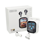 KY55 Akıllı Dijital Ekranlı TWS Bluetooth Kablosuz Kulak İçi Kulaklık - Beyaz JBK