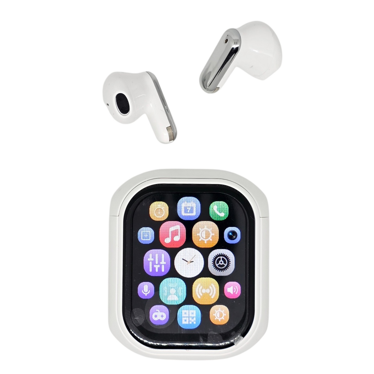 KY55 Akıllı Dijital Ekranlı TWS Bluetooth Kablosuz Kulak İçi Kulaklık - Beyaz JBK
