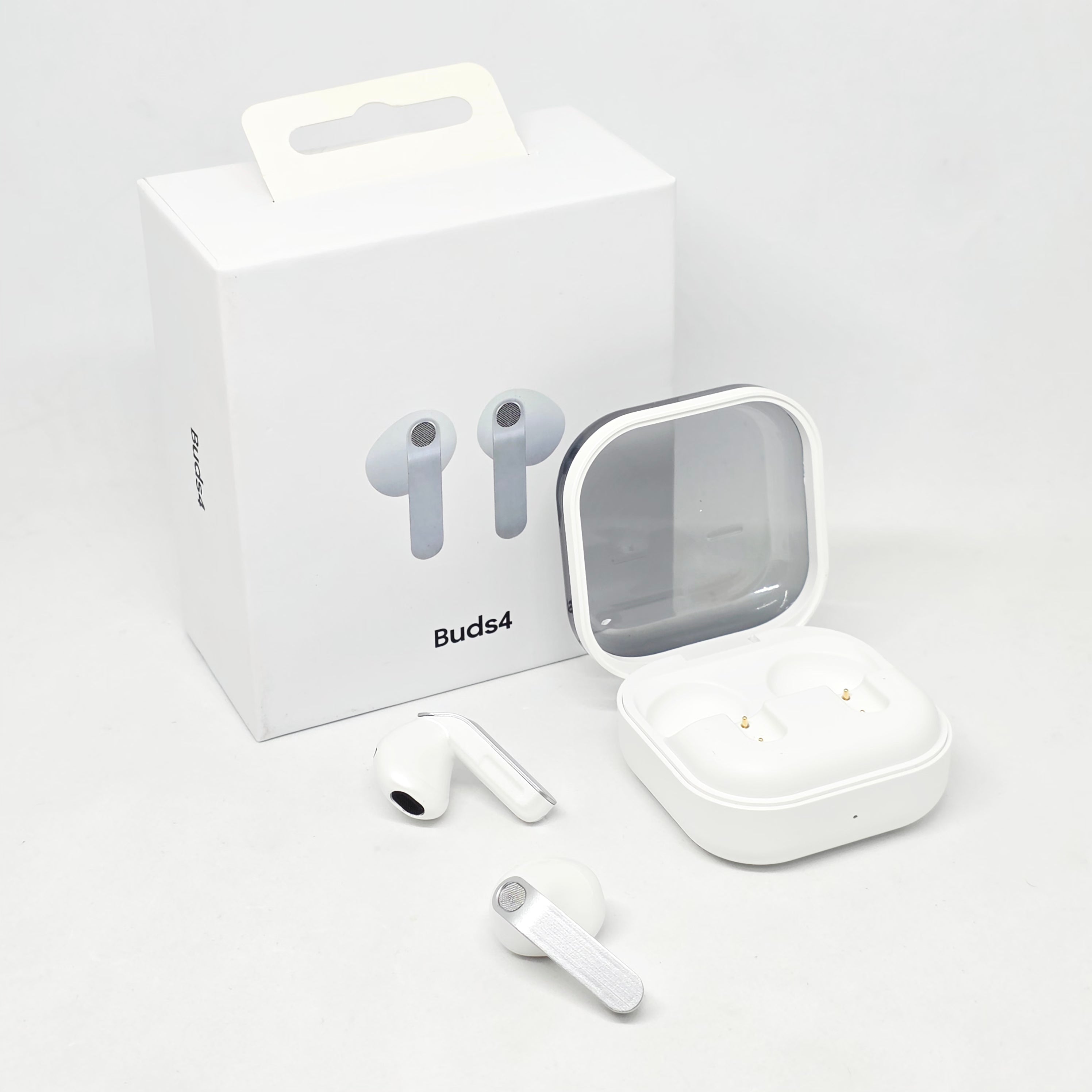 Buds4 Bluetooth Kulaklık Kablosuz Şeffaf Kapaklı Şarj Kutulu Kulakiçi Kulaklık JBK